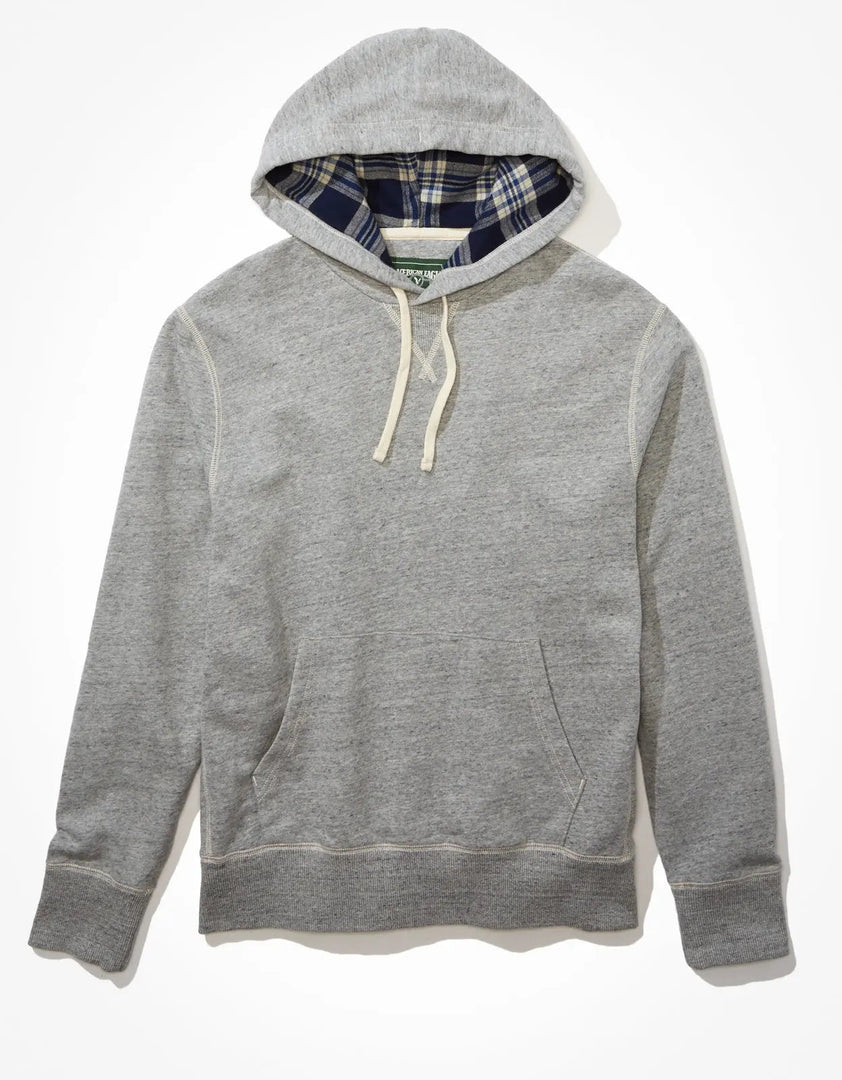 AE SUPER SOFT FLANNEL-LINED HOODIE AMERICAN EAGLE