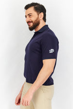 Load image into Gallery viewer, Men Regular Fit Short Sleeve Training Polo Shirt, Navy Blue
