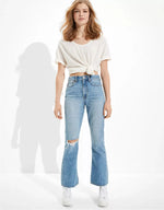 Load image into Gallery viewer, AE Ripped Highest Waist &#39;90s Flare Jean AMERICAN EAGLE
