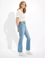 Load image into Gallery viewer, AE Ripped Highest Waist &#39;90s Flare Jean AMERICAN EAGLE
