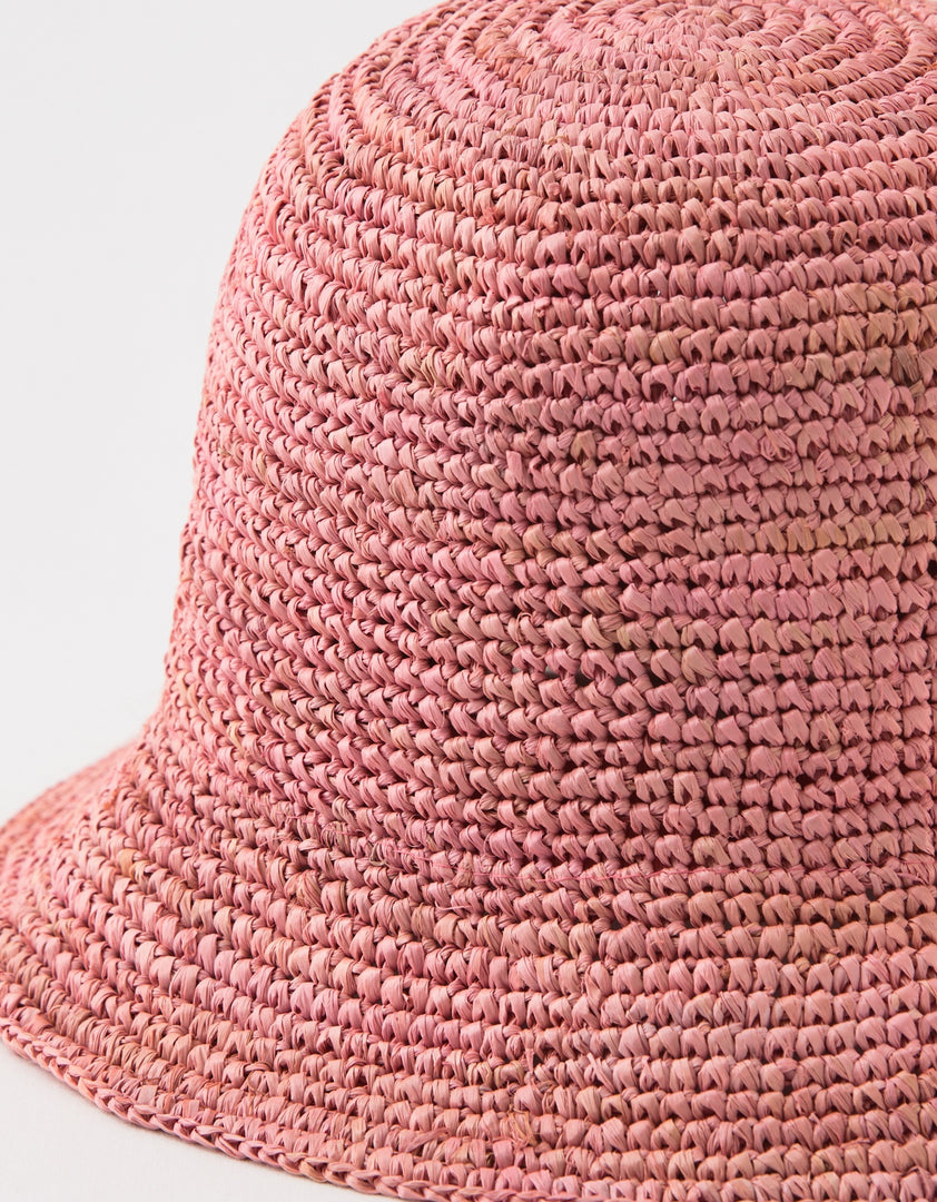 Aerie Straw Crochet Bucket Hat