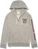 Load image into Gallery viewer, AE Graphic Heather Zip-Up Hoodie AMERICAN EAGLE
