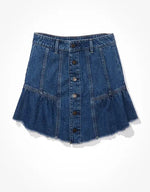 Load image into Gallery viewer, AE TIERED DENIM MINI SKIRT AMERICAN EAGLE
