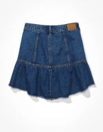 Load image into Gallery viewer, AE TIERED DENIM MINI SKIRT AMERICAN EAGLE
