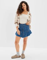 Load image into Gallery viewer, AE TIERED DENIM MINI SKIRT AMERICAN EAGLE
