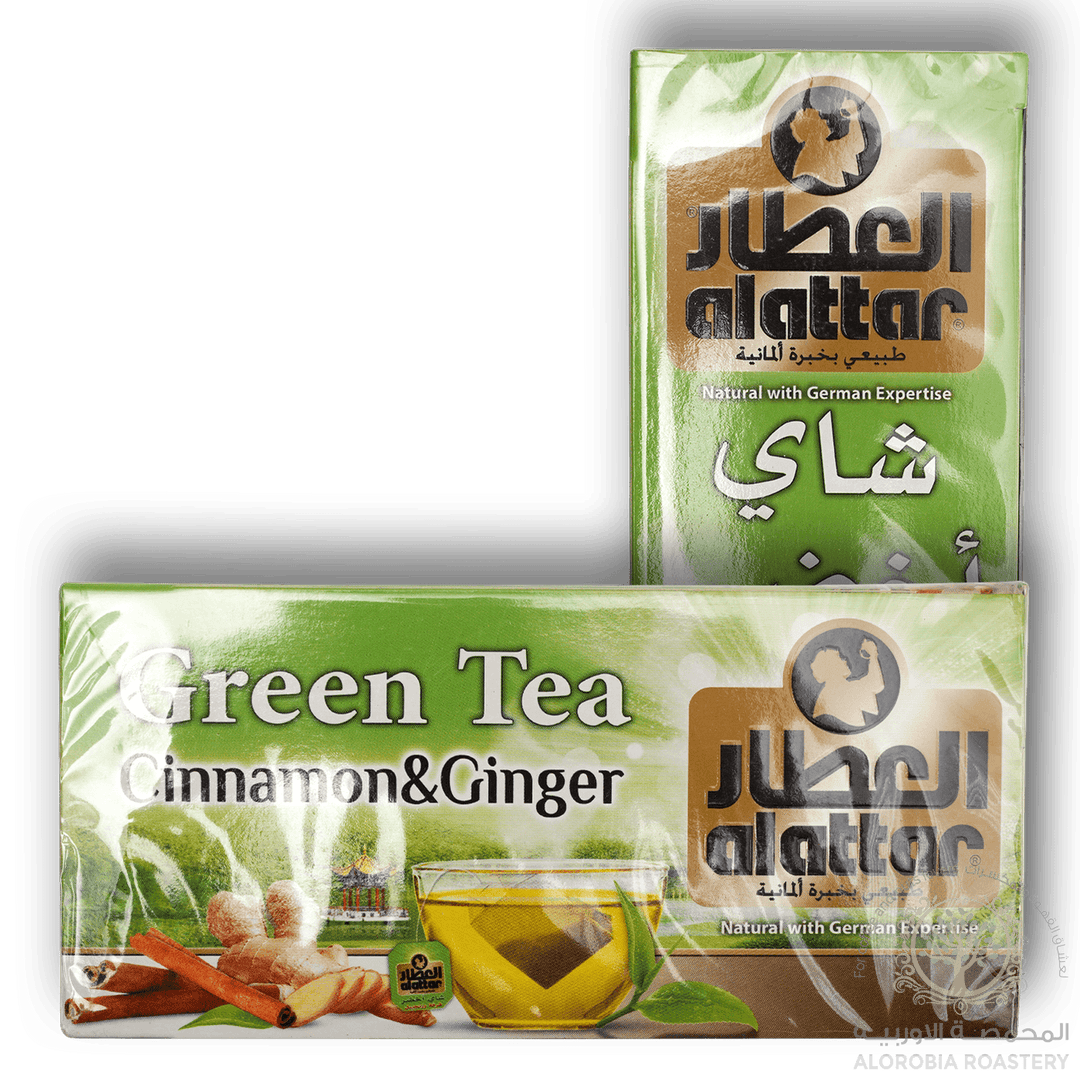 Alattar Green Tea Cinnamon & Ginger 20Bags - Alorobia Roastery