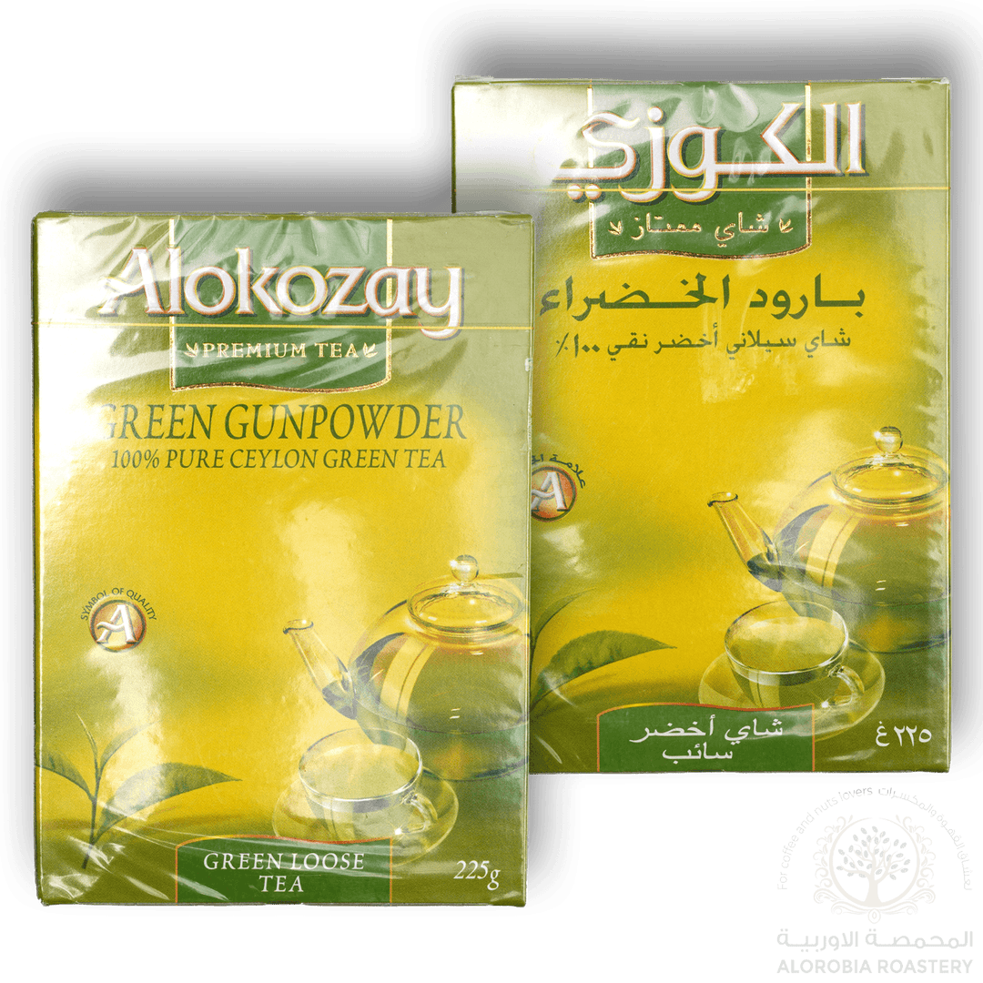 Alokozay Gun Powder Green Loose Tea 225g - Alorobia Roastery