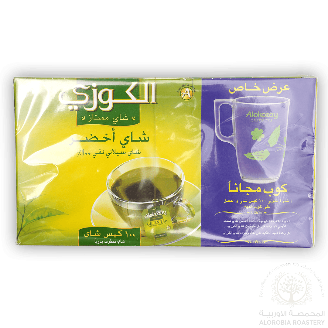 Alokozay Green Tea 100bags with Free Mug - Alorobia Roastery