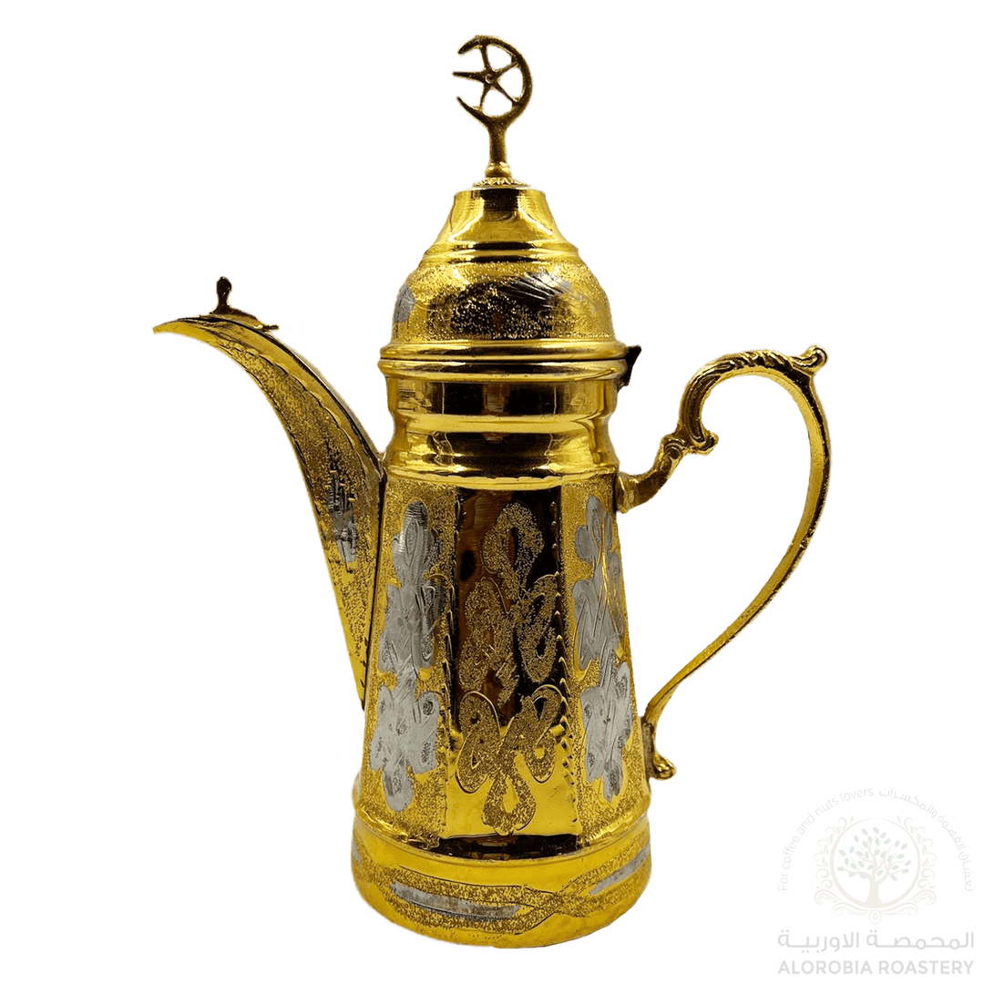 Arabic Dallah Gold Design - Alorobia Roastery