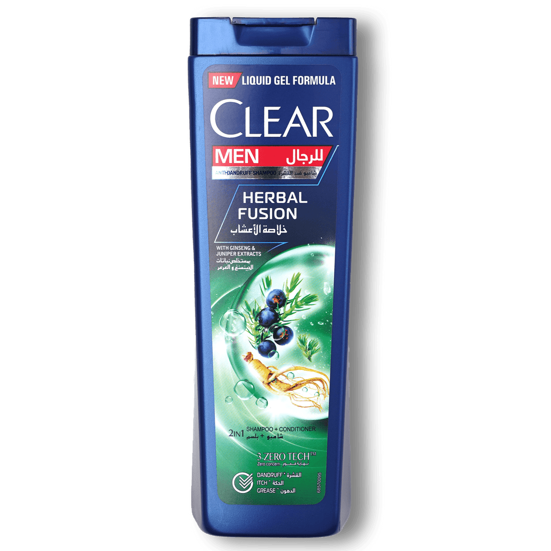 Clear Men's Shampoo Herbal Fusion Ginseng & Juniper 400ml - Alorobia Roastery