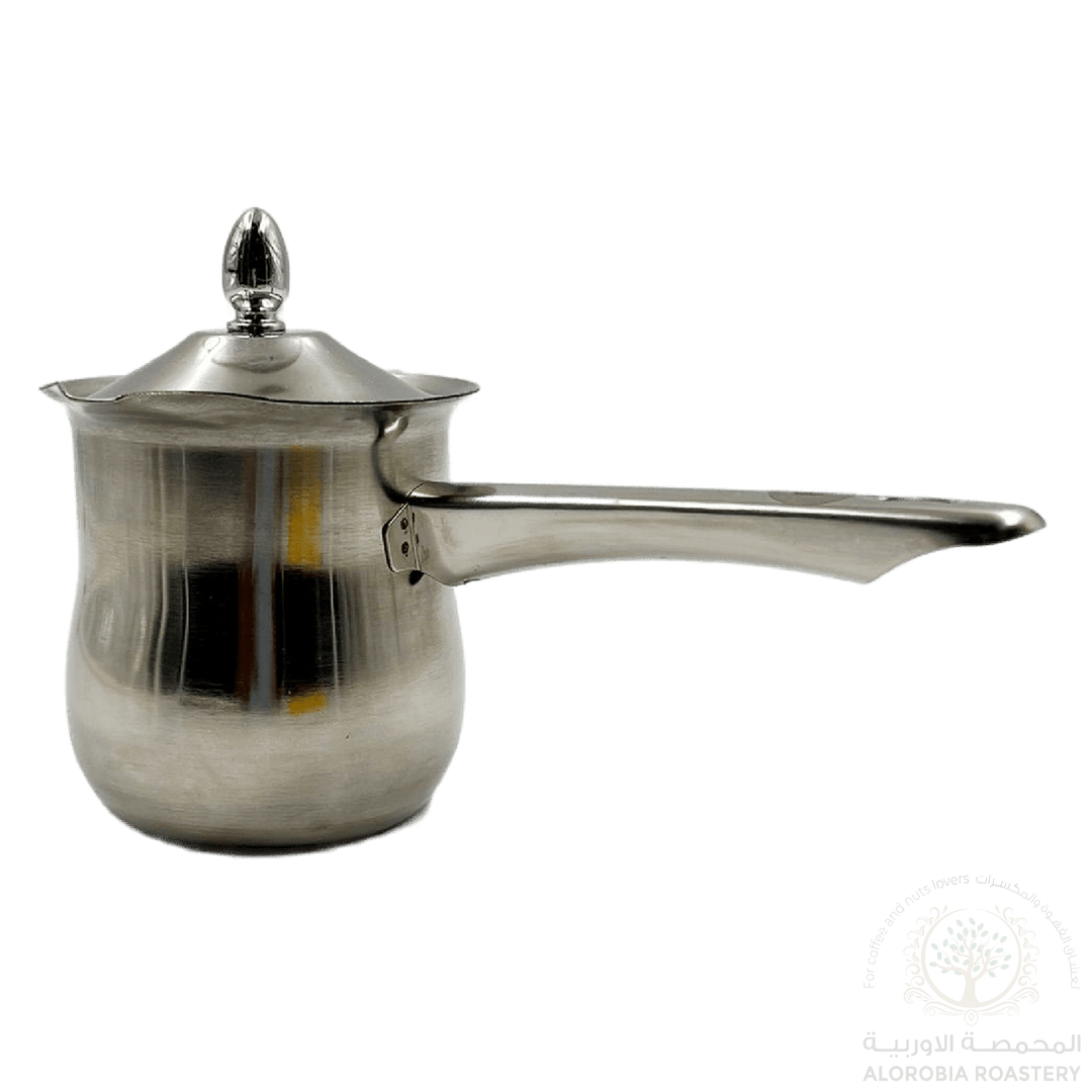 Coffee Lid Pot Silver - Alorobia Roastery