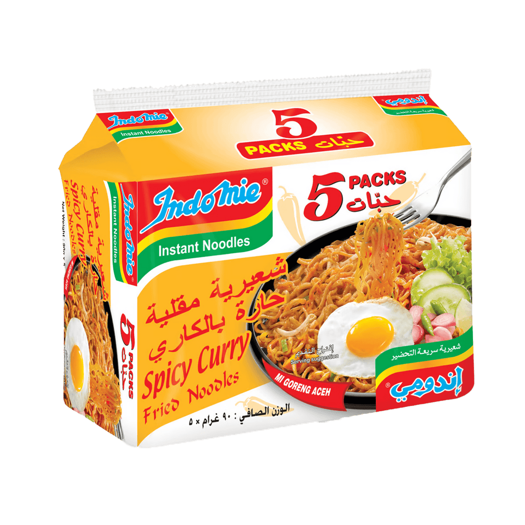 Indomie Spicy Curry Fried Noodles 5x90g - Alorobia Roastery