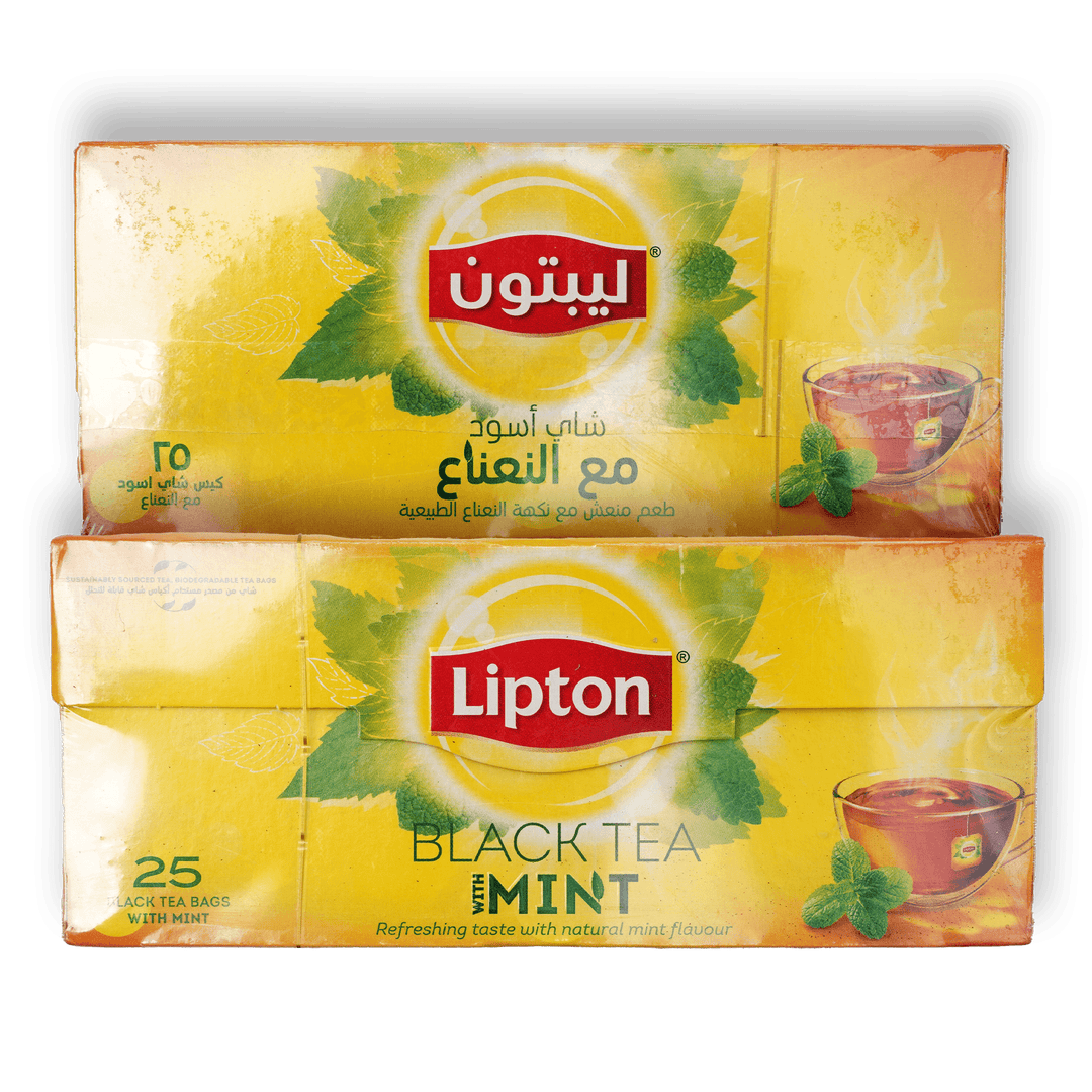 Lipton Black Tea Mint 25x2.3g - Alorobia Roastery