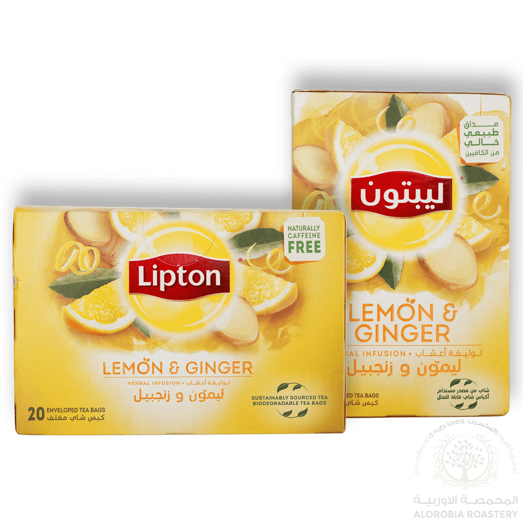 Lipton Green Tea Lemon & Ginger 1.6x20bags - Alorobia Roastery