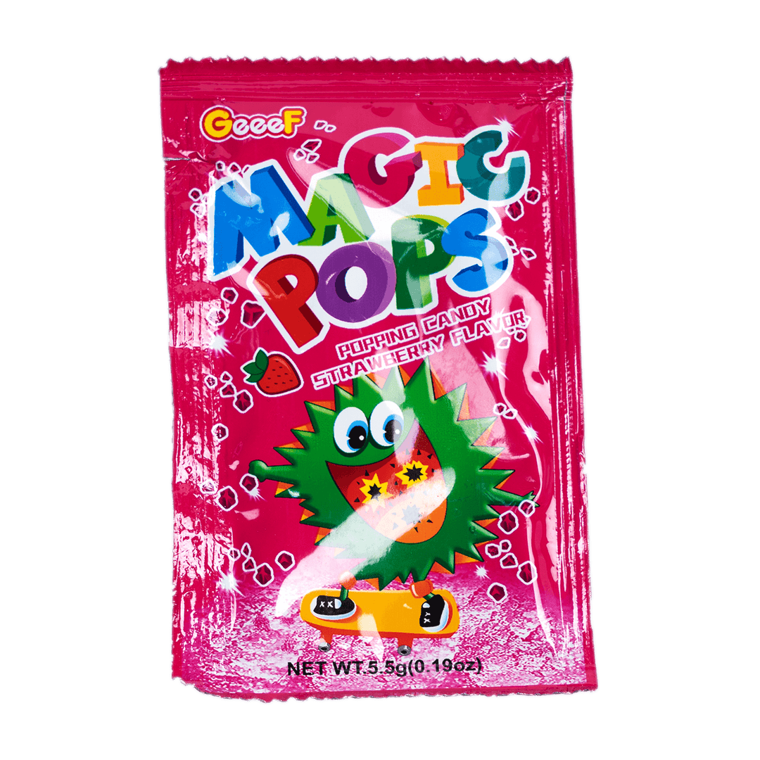 Magic Pops Popping Candy Strawberry Flavor 5.5g - Alorobia Roastery