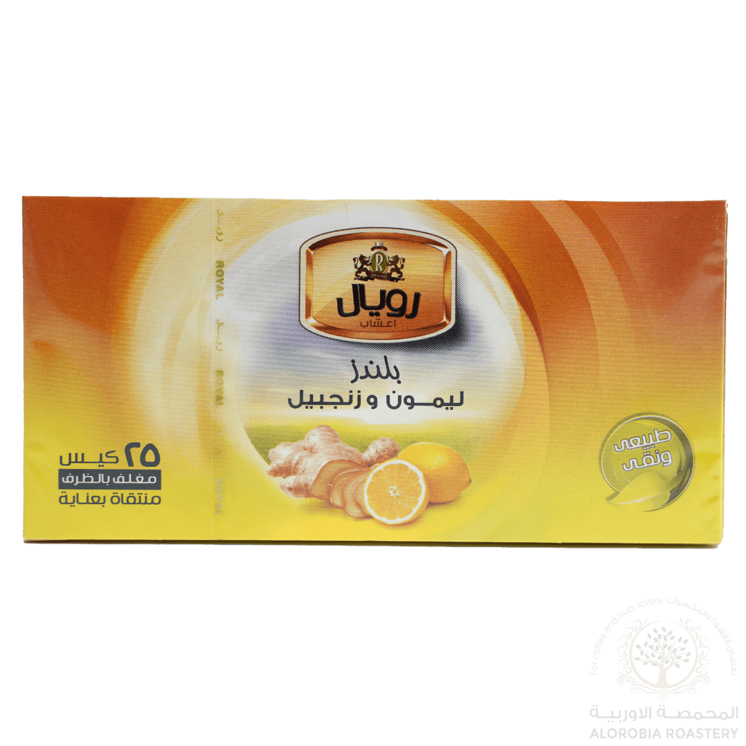 Royal Blends Lemon & Ginger Tea 25bags - Alorobia Roastery